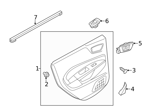 Interior Trim - Rear Door for 2016 Ford Fiesta #1