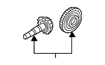 381001KD0A - Universals &amp; Rear Axle: Ring &amp; Pinion for Nissan: Juke Image
