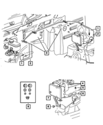68026035AB - Brakes: Hydraulic Control Unit Bracket, Mounting for Mopar Image image