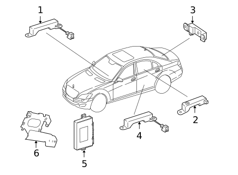 Keyless Entry Components for 2009 Mercedes-Benz CL 550 #1