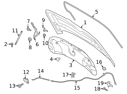 Hood & Components for 2023 Lincoln Aviator #0