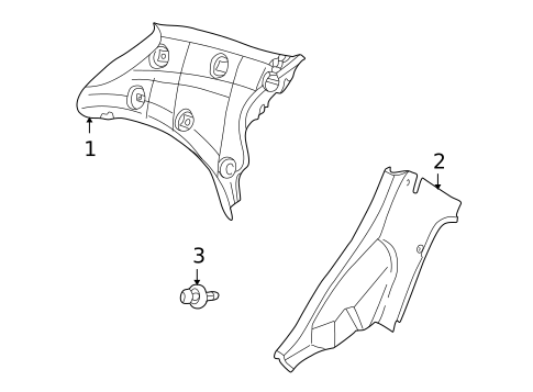 Interior Trim - Quarter Panels for 2001 Kia Rio #0