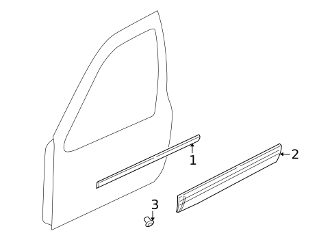 Exterior Trim - Front Door for 1999 INFINITI QX4 #0