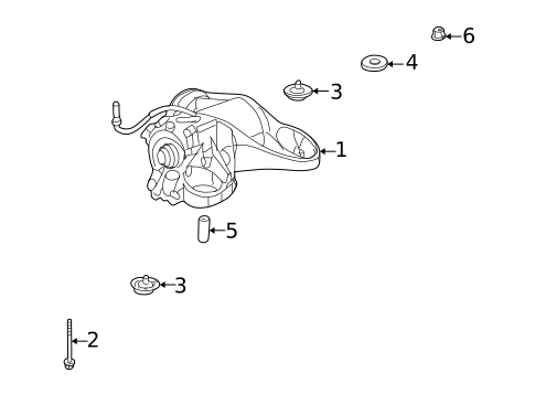Axle & Differential for 2005 Chevrolet Uplander #0