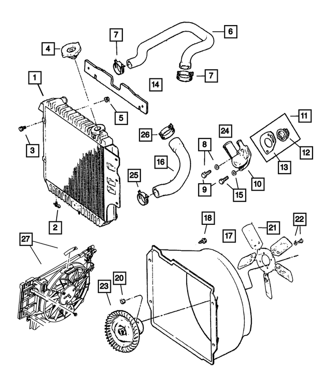 6503334 - Cooling: Hex Flange Head Bolt for Jeep: Liberty, Wrangler Image
