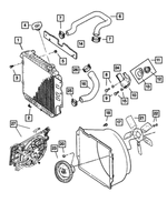 52028144AC - : Radiator Hose, Upper for Jeep: Wrangler Image