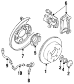 MB895363 - Brakes: Brake Rotor for Dodge: Stealth Image