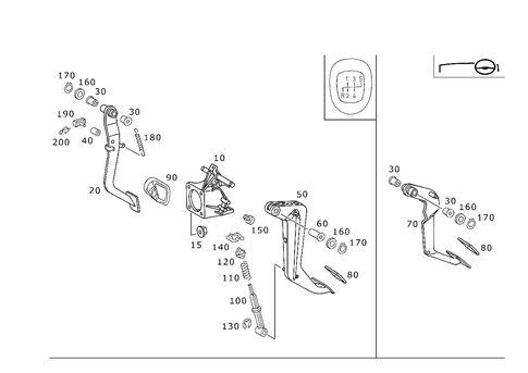 Pedal Assembly with Bearing for 1998 Mercedes-Benz E430 #1