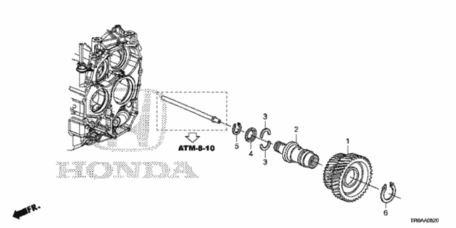 AT Idle Shaft for 2013 Honda Civic #0