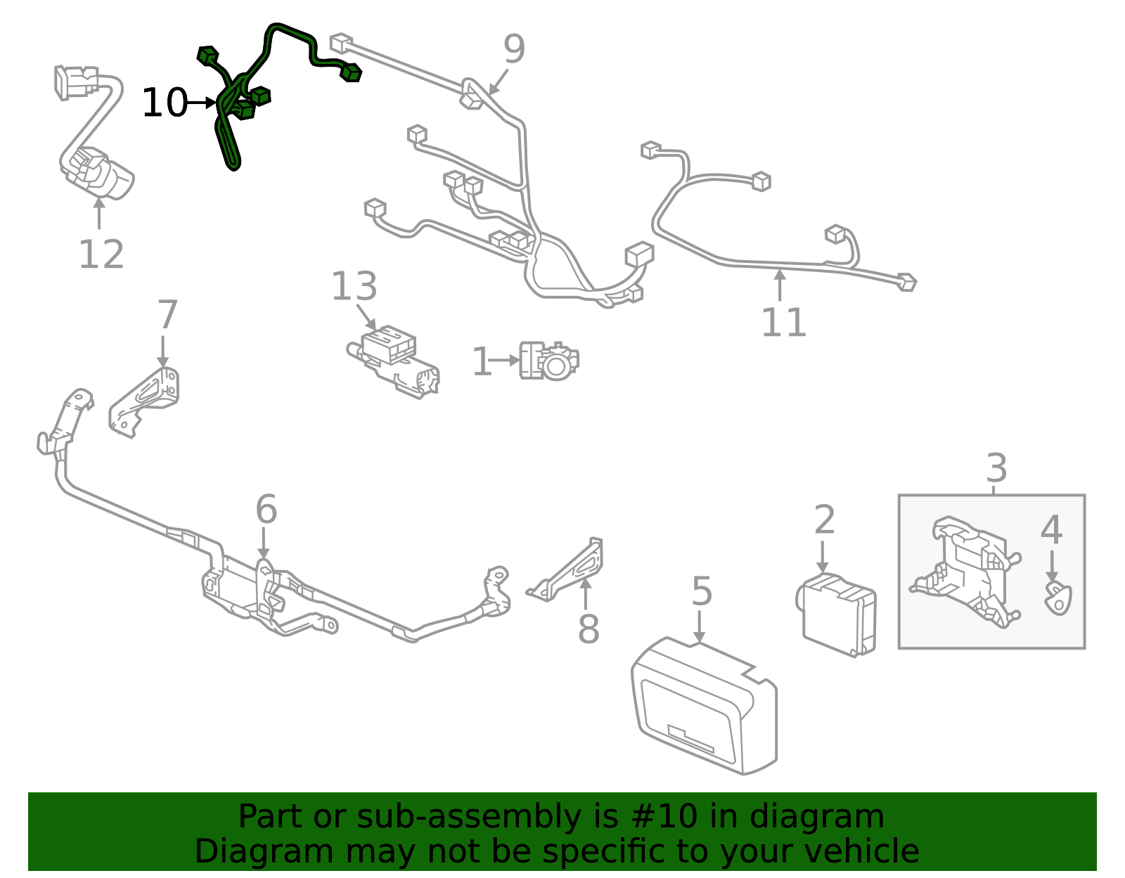 2021-2022 Honda Accord Cruise Control Wiring Harness 32206-TVC-AA0