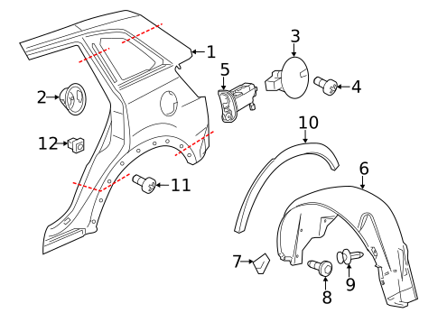 Quarter Panel & Components for 2014 Chevrolet Captiva Sport #0