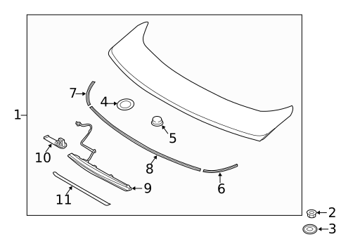 Spoiler for 2019 Hyundai Ioniq #0