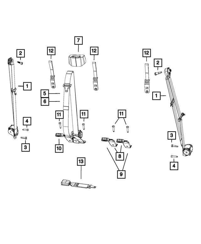 6036773AA - Restraints: Pan Head Screw for Mopar Image image