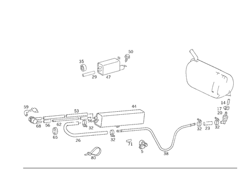 Closed Fuel-Evaporation-Control System for 1986 Mercedes-Benz 300E #1