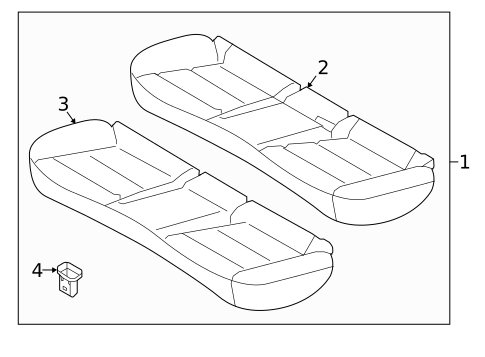 Rear Seat Components for 2018 Hyundai Ioniq #2