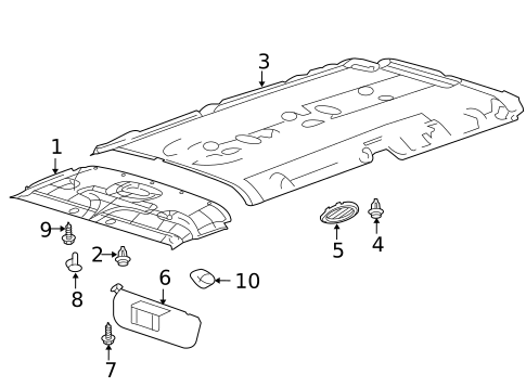 Interior Trim - Roof for 2011 Ford E-150 #1