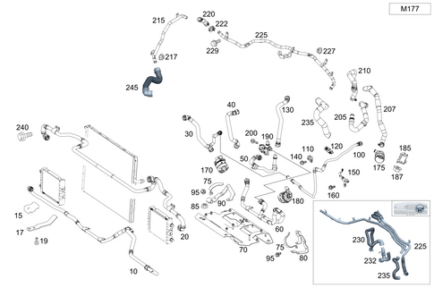 Expansion Tank, Mounting and Hoses for 2020 Mercedes-Benz G63 AMG #0