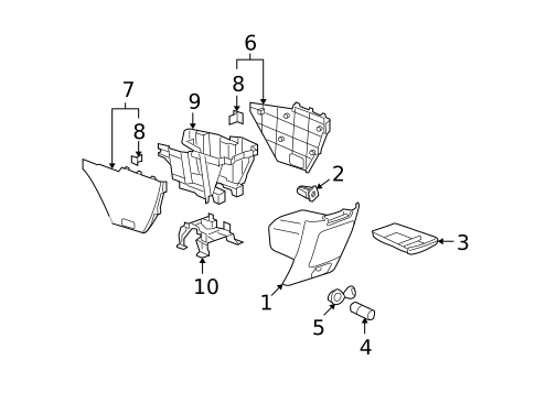 Front Console for 2007 Chevrolet Uplander #1
