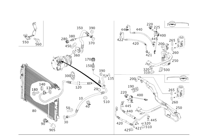 2128303815 - : Refrigerant Line for Mercedes-Benz: E400 Image