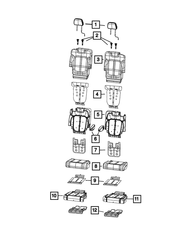 6XS191X7AH - Interior Trim: Second Row Headrest for Mopar Image