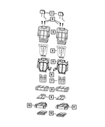 6XS191X7AF - Interior Trim: Second Row Headrest for Mopar Image