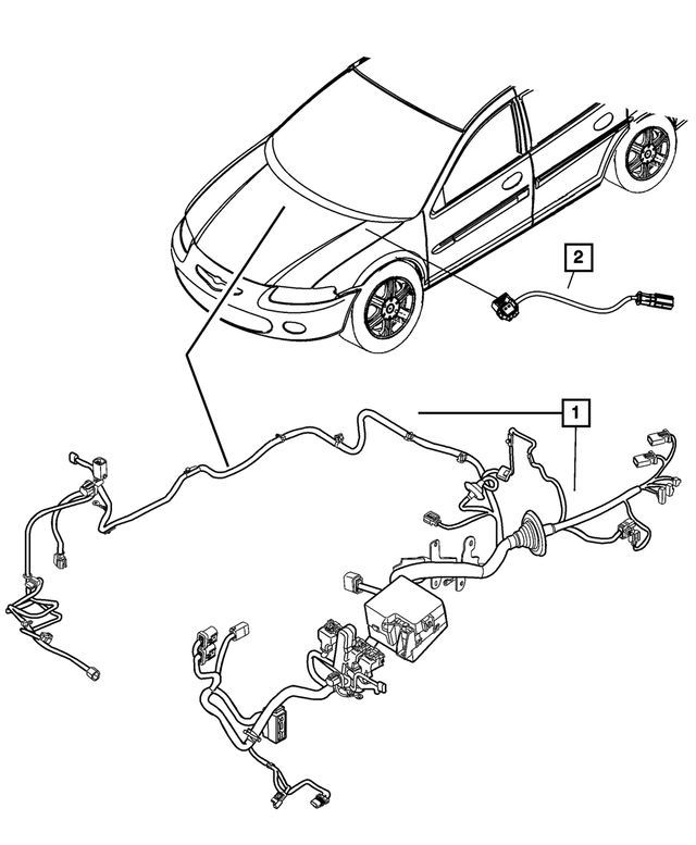 5148240AA - : Headlamp To Dash Wiring for Mopar Image