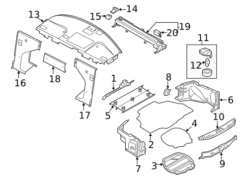 INTERIOR TRIM - REAR BODY for 2003 INFINITI I35 #0