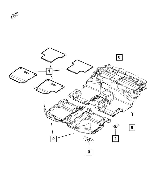 68088294AB - : Footrest Support for Mopar Image