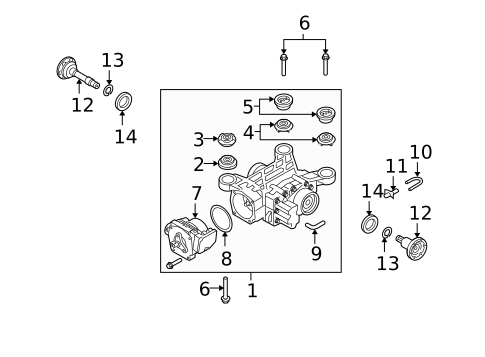 Axle & Differential for 2008 Volkswagen R32 #0