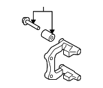 8K0615425C - Brakes: Caliper Mount for Audi: A4, A4 Quattro, A5, A5 Quattro, A6, A6 Quattro, allroad, Q5, S4, S5, S6, SQ5 Image