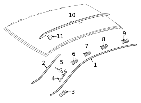 Exterior Trim - Roof for 2020 Mercedes-Benz GLA 45 AMG&reg; #0
