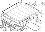54112268584 - Sliding Roof / Folding Top: Lateral Rail for BMW Image