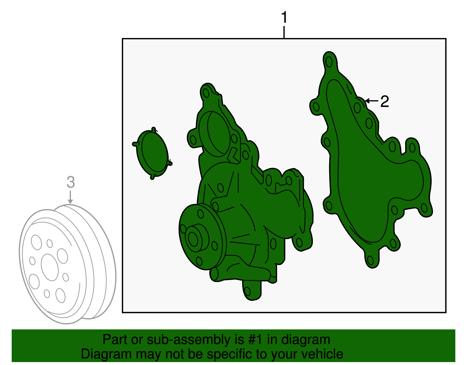 2010-2023 Lexus GX460 Water Pump Assembly 16100-09525 | OEM