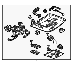 84456871 - Body: Roof Console for Cadillac: Escalade, Escalade ESV | Chevrolet: Suburban, Tahoe | GMC: Yukon, Yukon XL Image