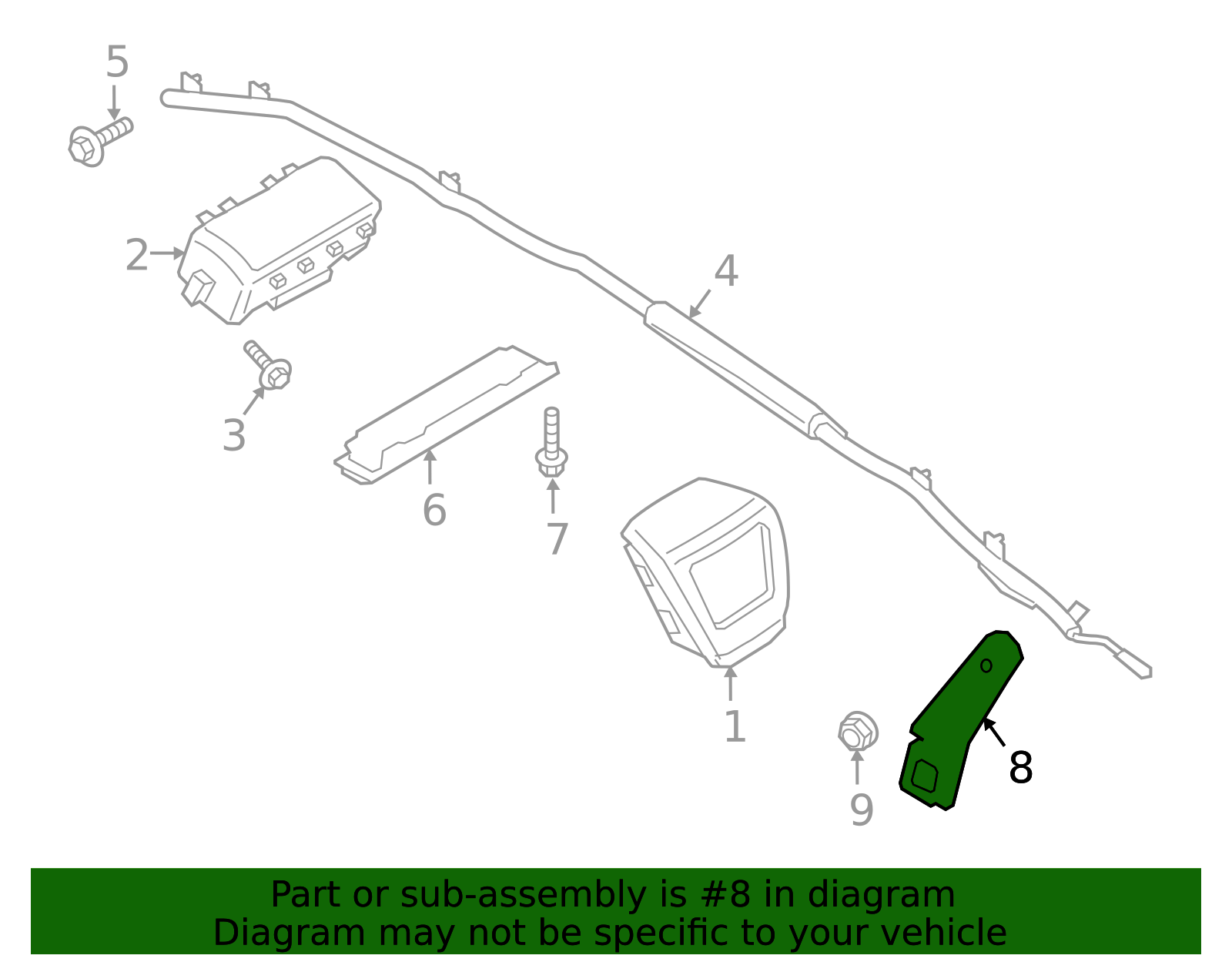 2017-2020 Lincoln Continental Side Impact Inflator Module GD9Z-54611D11 ...