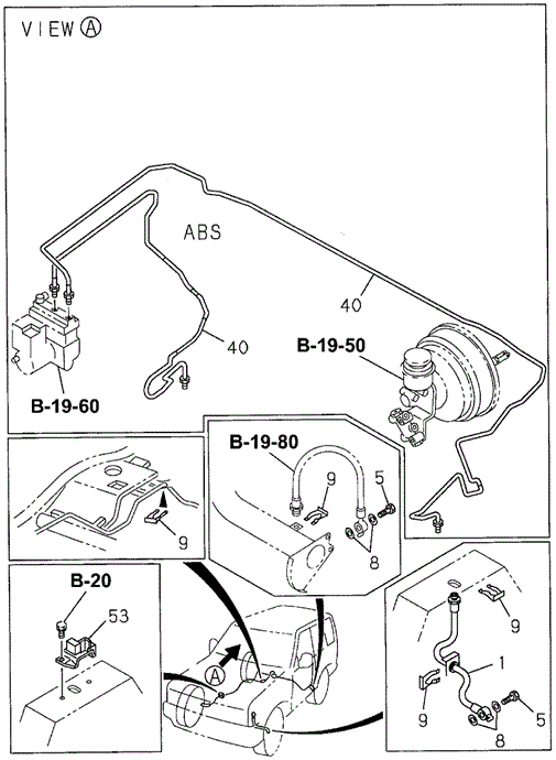 Brake Line (FR.) for 1997 Acura SLX #0