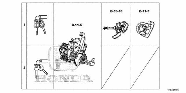 Key Cylinder Set for 2019 Honda HR-V #0