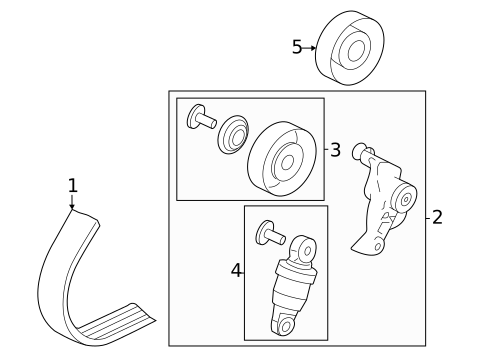 Belts & Pulleys for 2023 Acura TLX #0