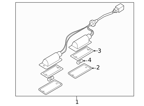 License Lamps for 2004 Mitsubishi Montero #0