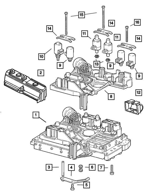 RX108213AB - Automatic Transmission 5 Speed [DGJ]: Complete Valve Body for Mopar Image