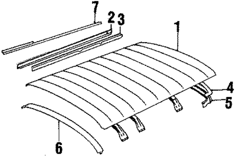 Roof for 1988 Jeep Grand Wagoneer #0