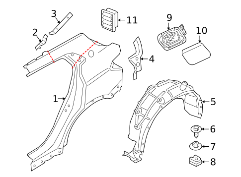 Quarter Panel & Components for 2023 BMW X2 #0