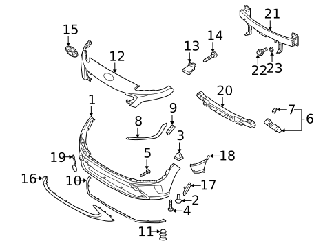 Bumper & Components - Front for 2022 Hyundai Kona #0