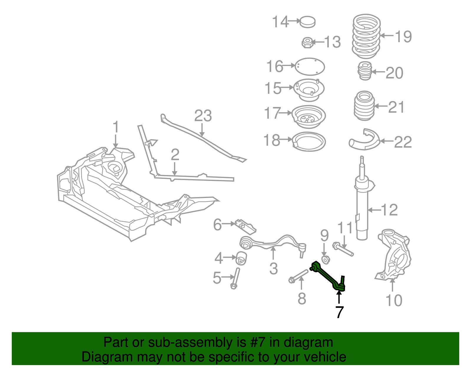 31122405860 - 2006-2015 BMW Lower Control Arm (31-12-2-405