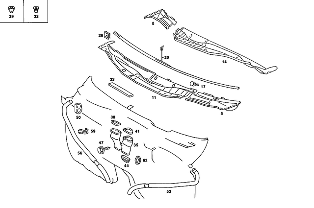 1268301013 - Heating and Ventilation: Cover for Mercedes-Benz: 380SE, 380SEL, 560SEL Image image