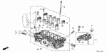 11105RNAA00 - Engine: BOLT, SEALING (20MM) for Honda Image