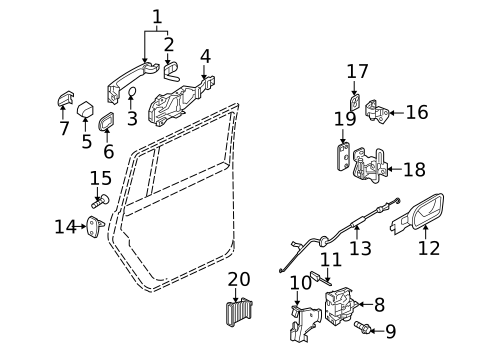 Lock & Hardware for 2009 Volkswagen Jetta #2