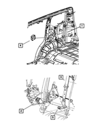 5KJ71XDVAH - Restraints: Rear Outer Seat Belt, Left for Dodge: Nitro | Jeep: Liberty Image