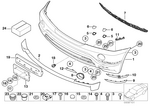 51117062603 - Vehicle Trim: Trim Cover, Bumper, Primed, Front for BMW Image