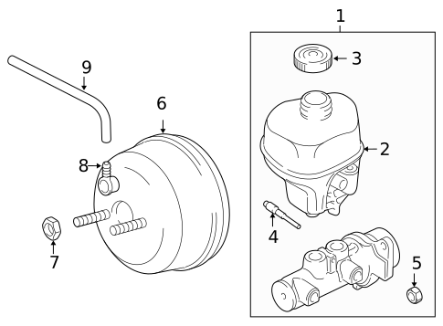 Master Cylinder - Components On Dash Panel for 2005 Dodge Ram 1500 #0
